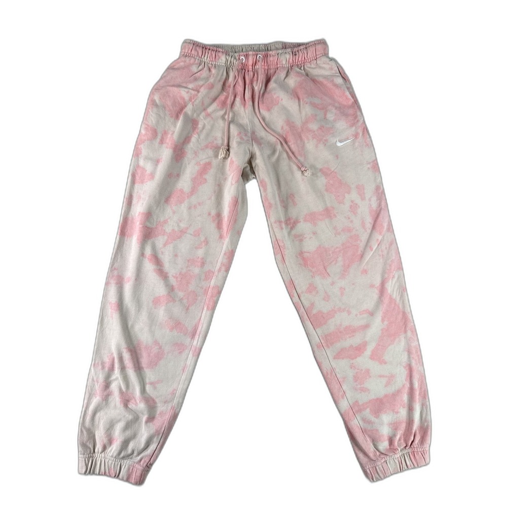 Nike Tie Dye Sweatpants‎ Womens S Pink 100% Cotton Regular Fit Lounge Wear